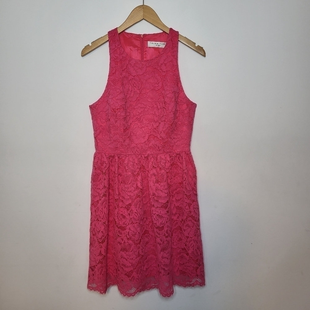Trina Turk Lace Pink Dress Size S